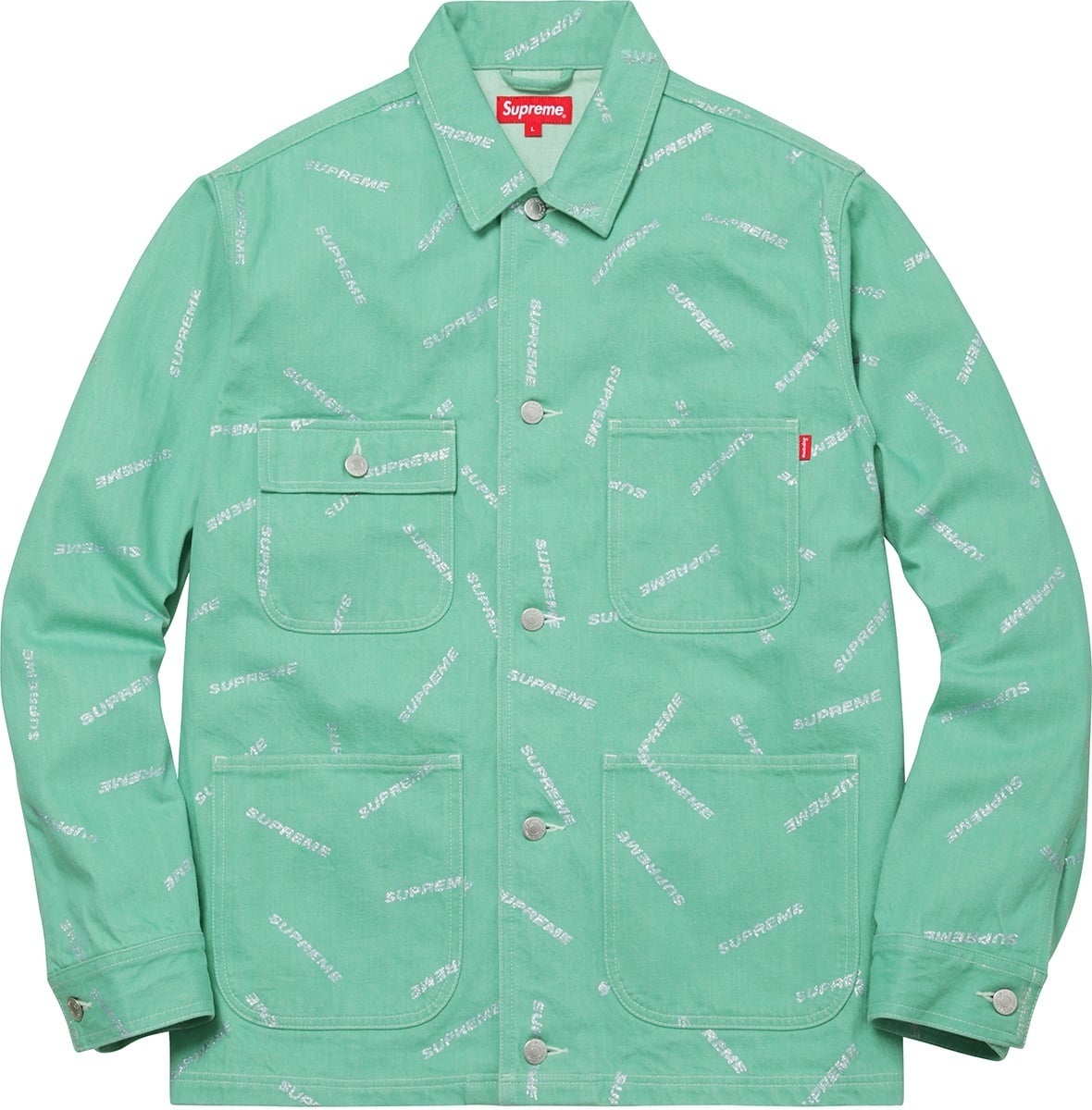 Denim Logo Chore Coat view 5